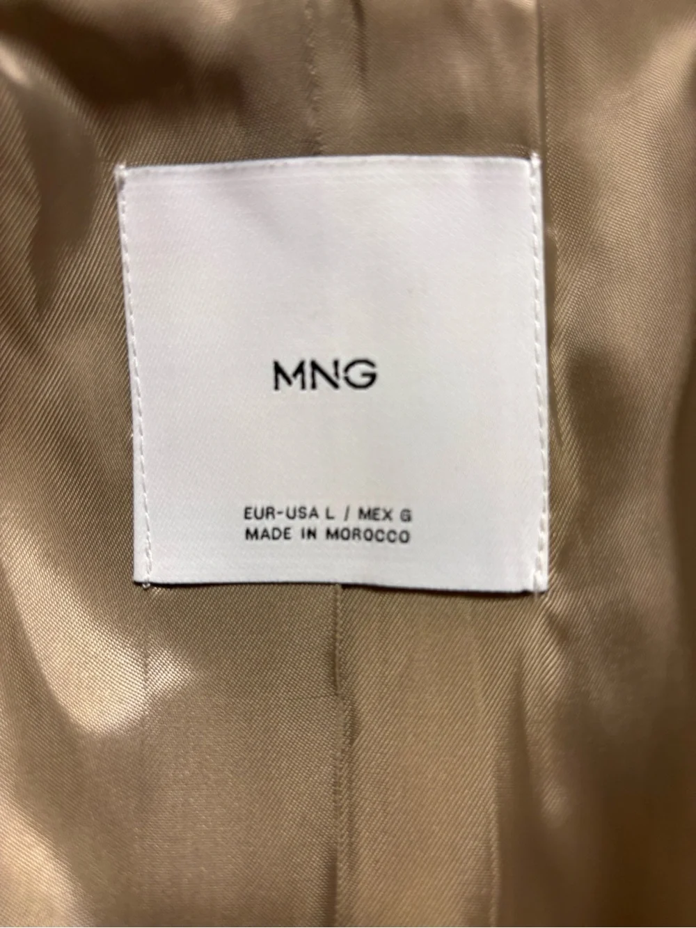Mango Women's Cream Button-Front Structured Blazer Jacket Sz/L NWT. - Picture 9 of 13